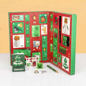 Minecraft adventskalender met schoolspullen
