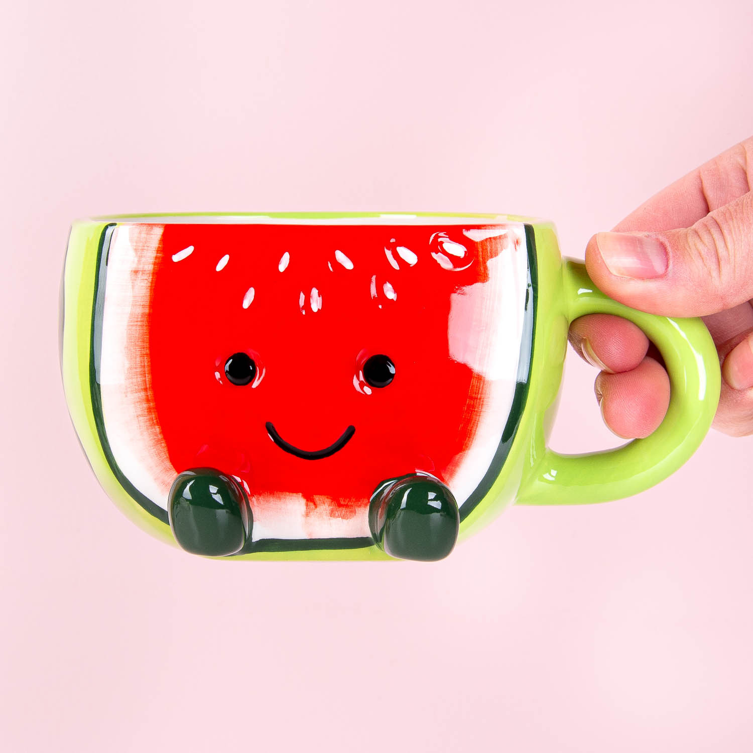 Mug, Kawaii Watermelon-Met hand