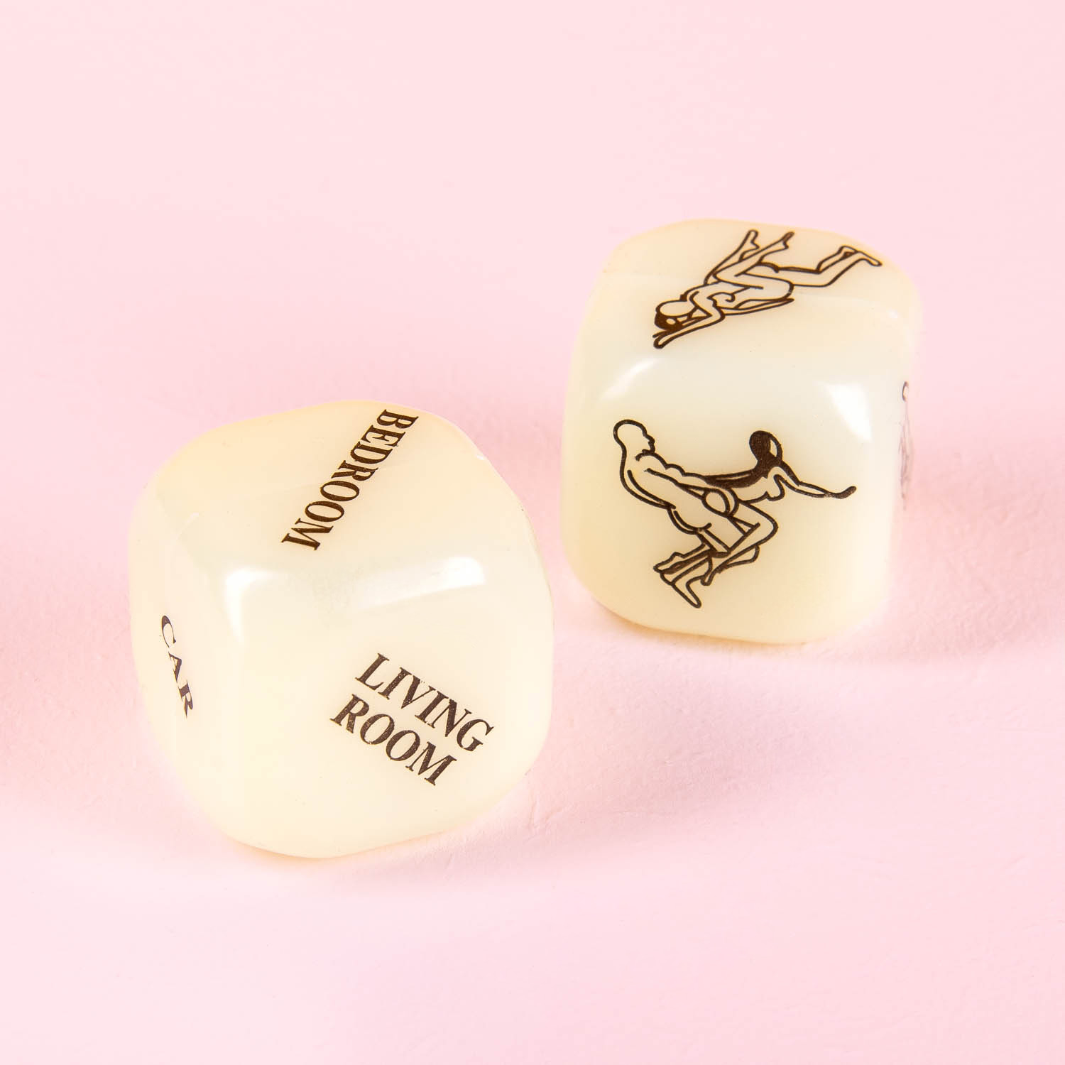 Love dice, Kamasutra, glow in the dark-Detail