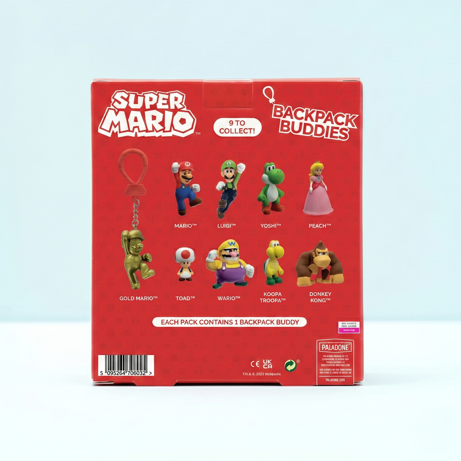 Super Mario Backpack Buddies CDU of 24pcs-Verpakking