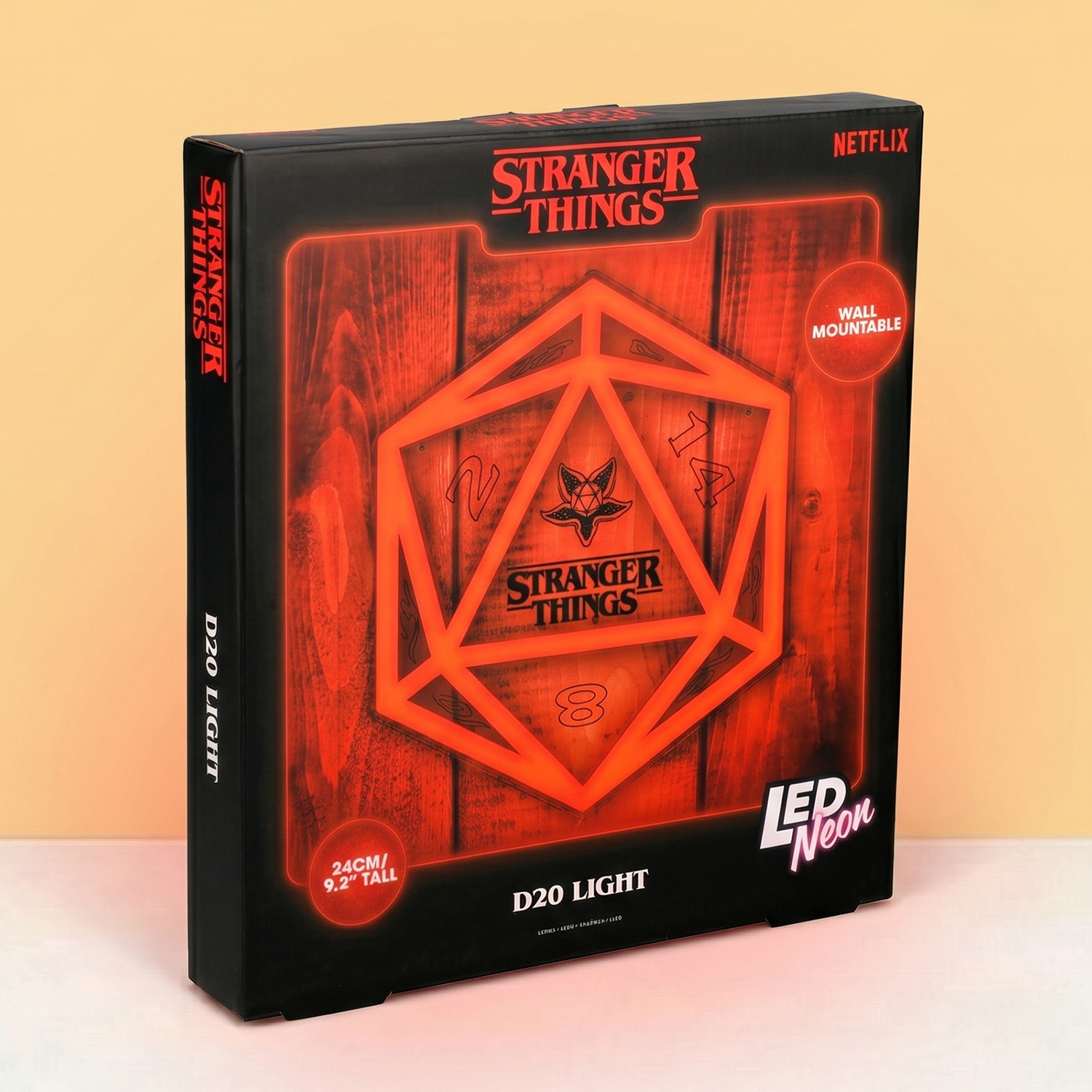 Stranger Things D20 neon muurlamp-Verpakking