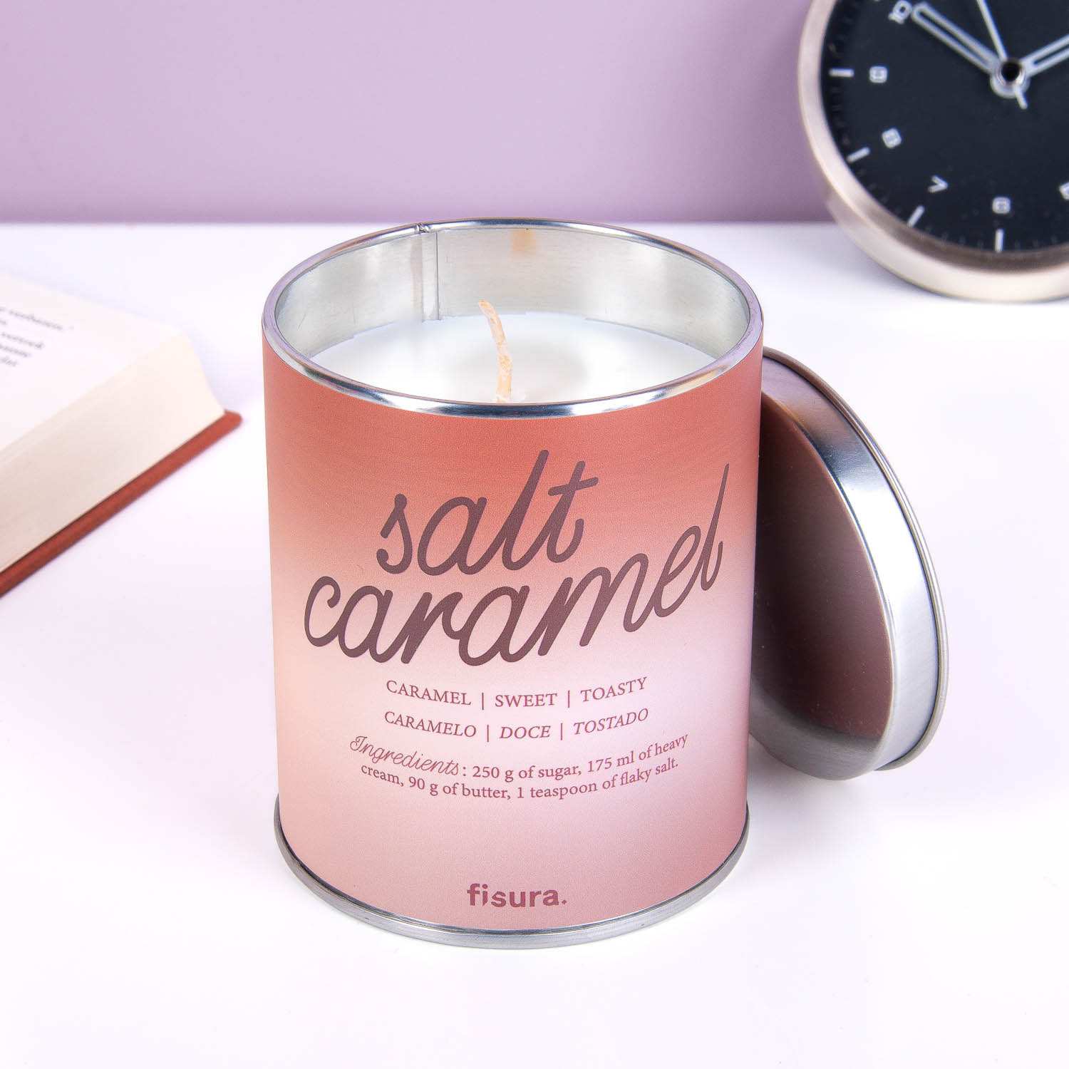 Salted caramel geurkaars-Kaars uit