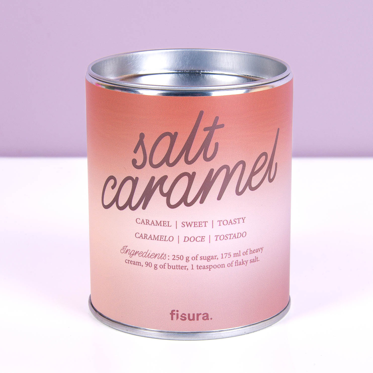 Salted caramel geurkaars-Detail
