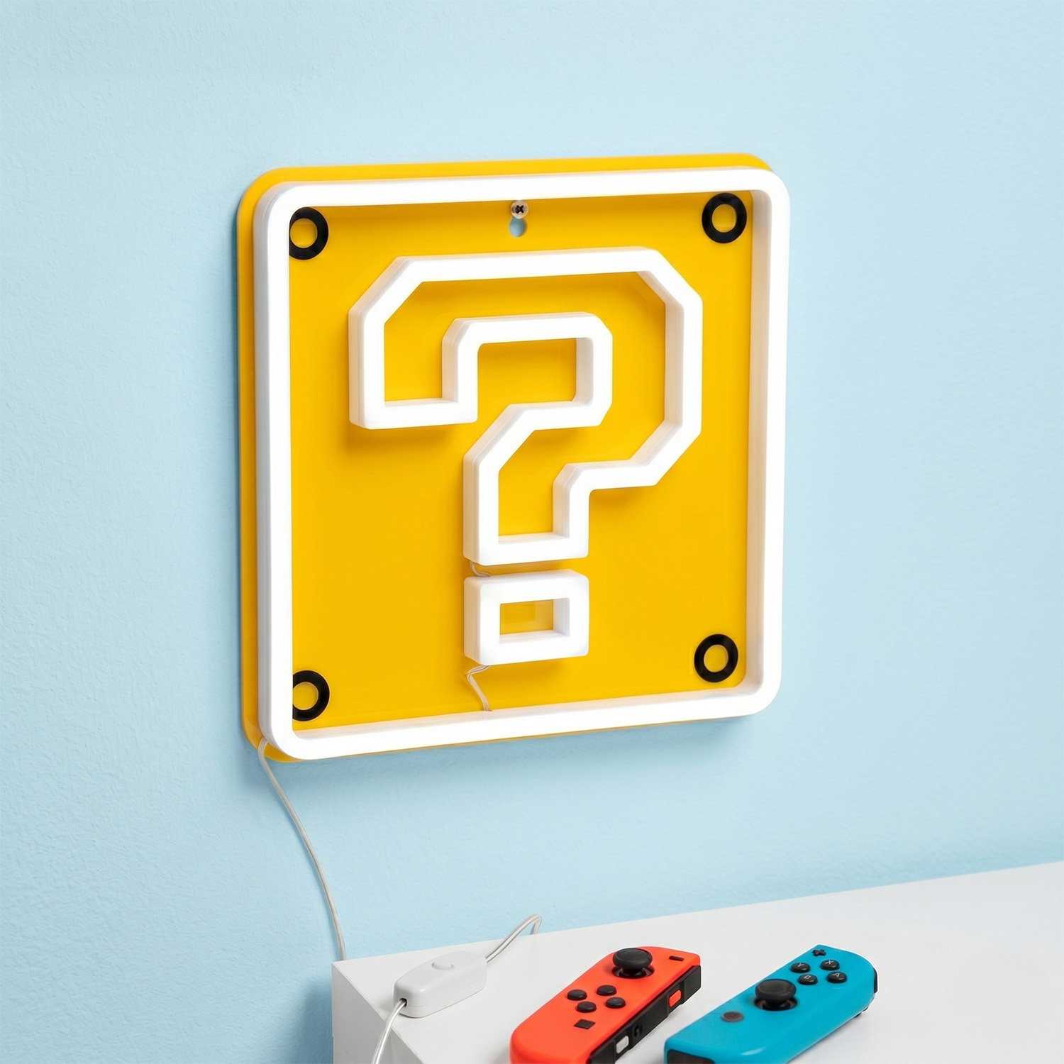 Super Mario Question Block neon muurlamp-Lamp uit