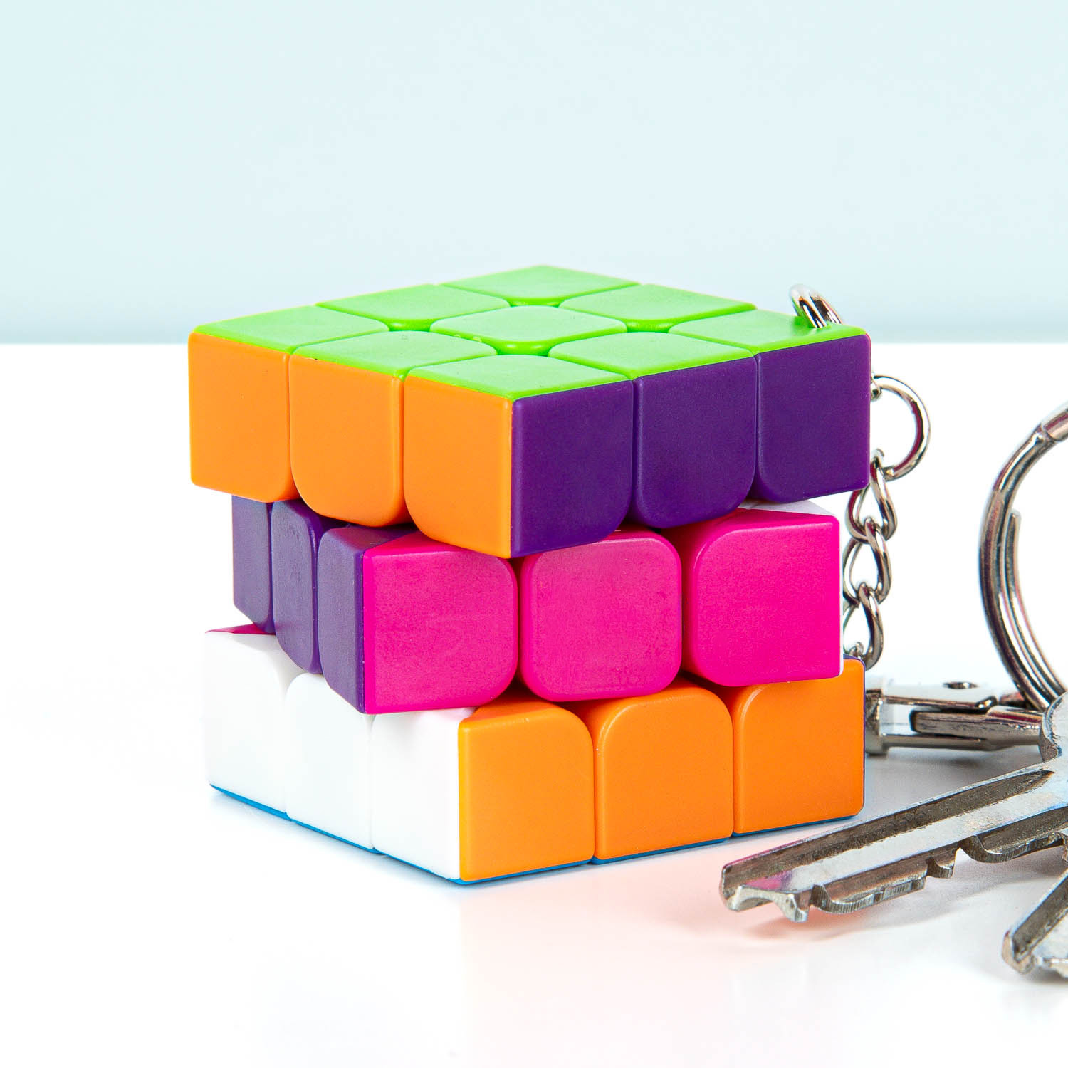 Mini magic cube sleutelhanger-gedraaid