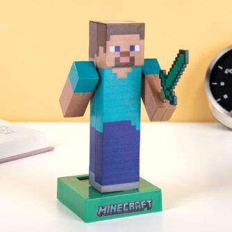Minecraft Steve Figur mit Solarantrieb